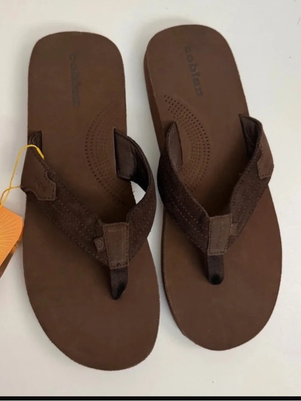 Campo Brown LeatherUpper Flip Flops NWT